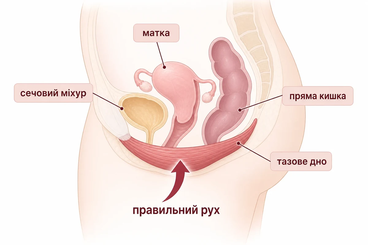 М’язи тазового дна: схема розташування у жінки